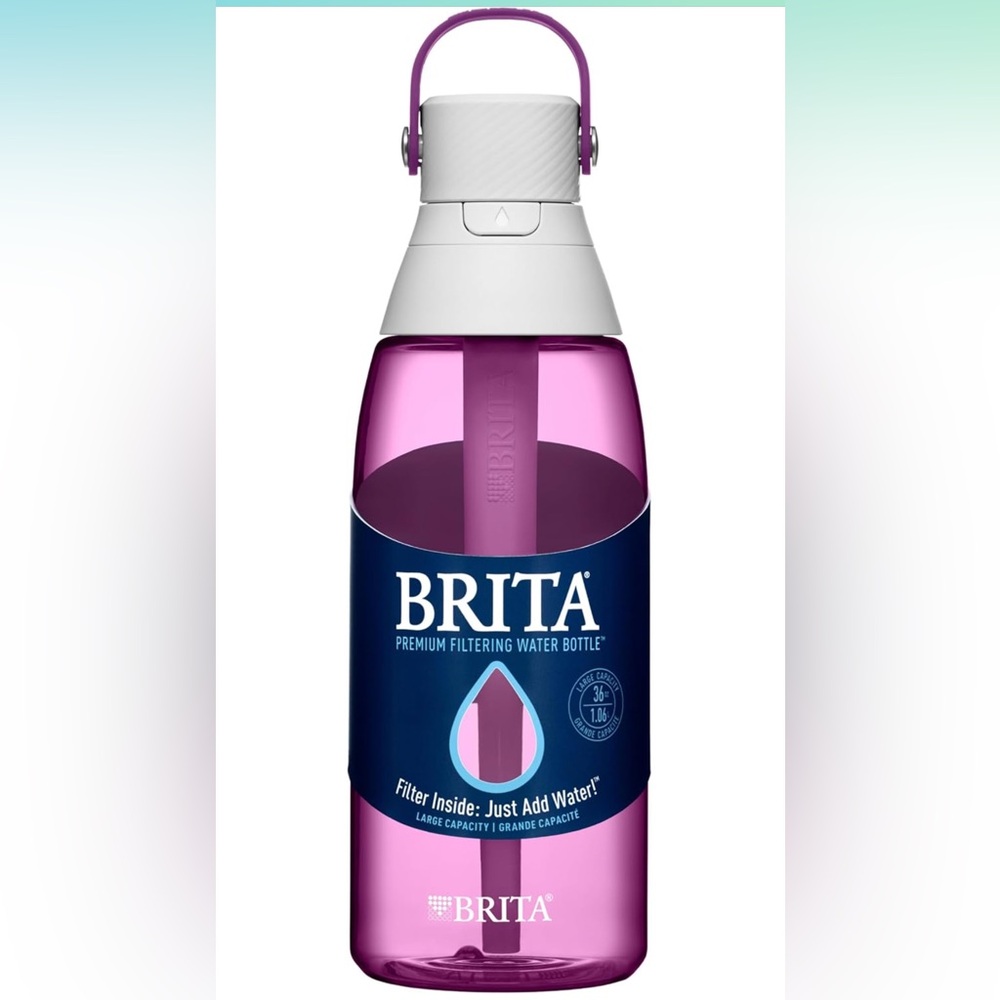 Brand new! $32 Brita Hard-Sided Plastic Premium Filtering Water Bottle, 36 oz